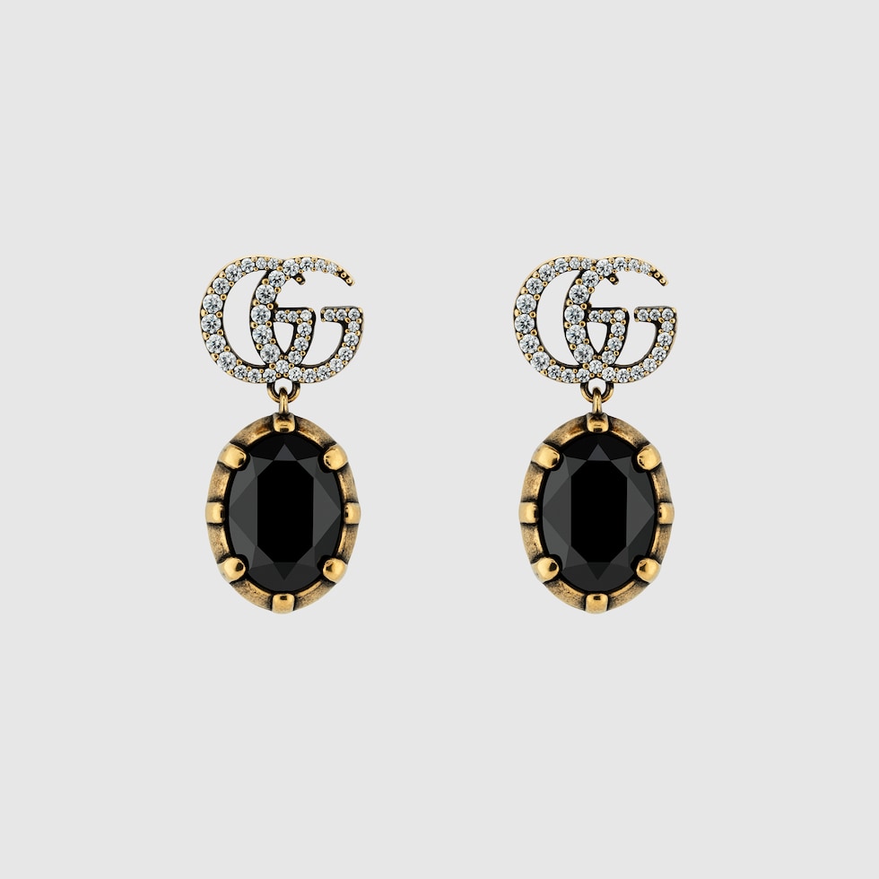 GUCCI earring グッチピアス GGマーモント 片耳のみ GG Marmont earrings in 925 sterling silver | GUCCI® CA