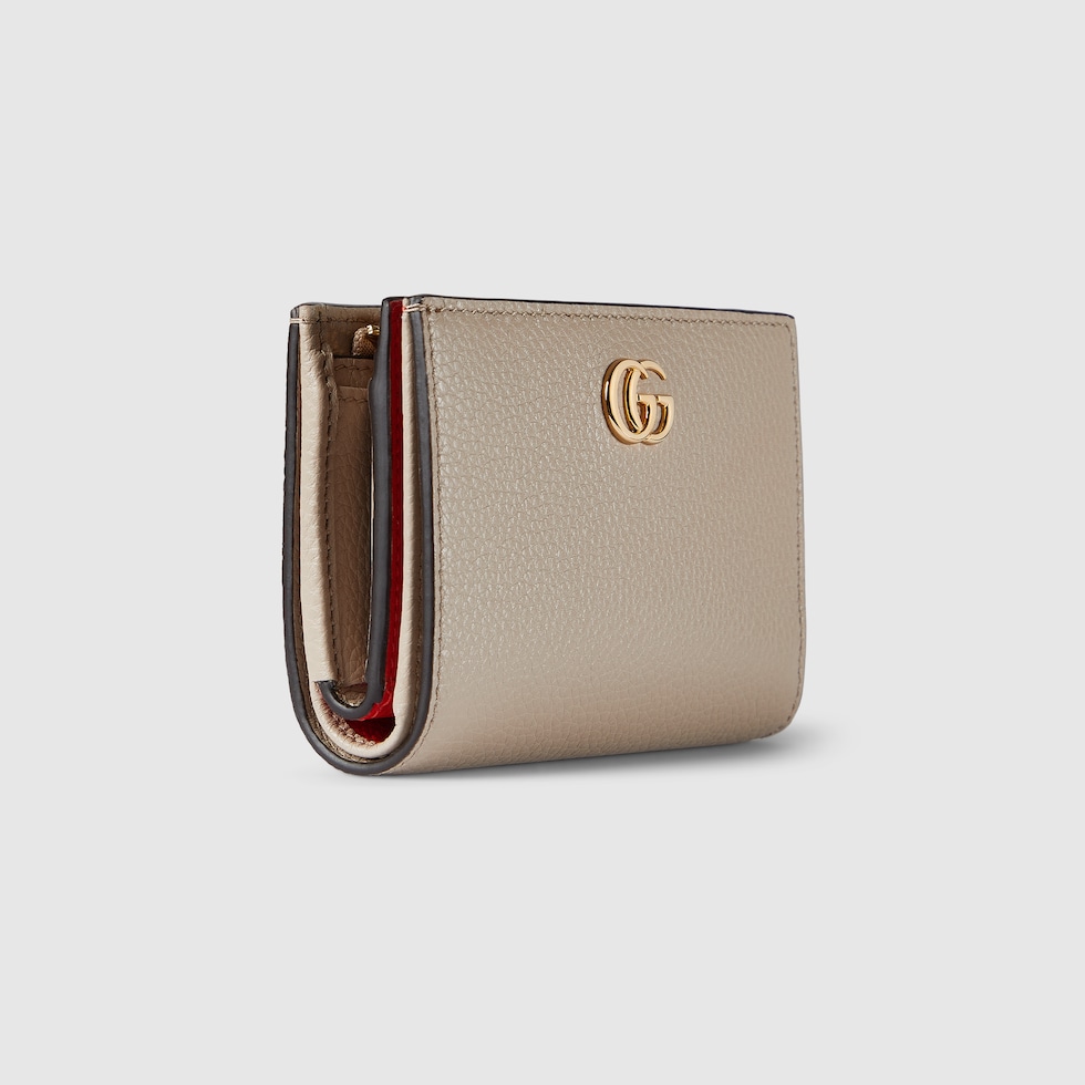 ⭐美品⭐GUCCI 三つ折り財布 gg柄 ベージュ/オレンジ 日本限定 ダブルG バイカラー スモールウォレットベージュ