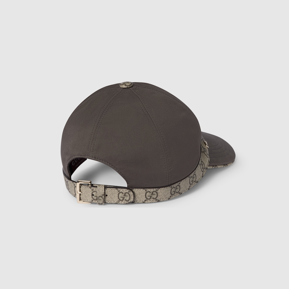 Cotton baseball hat with Double G in dark brown | GUCCI® US