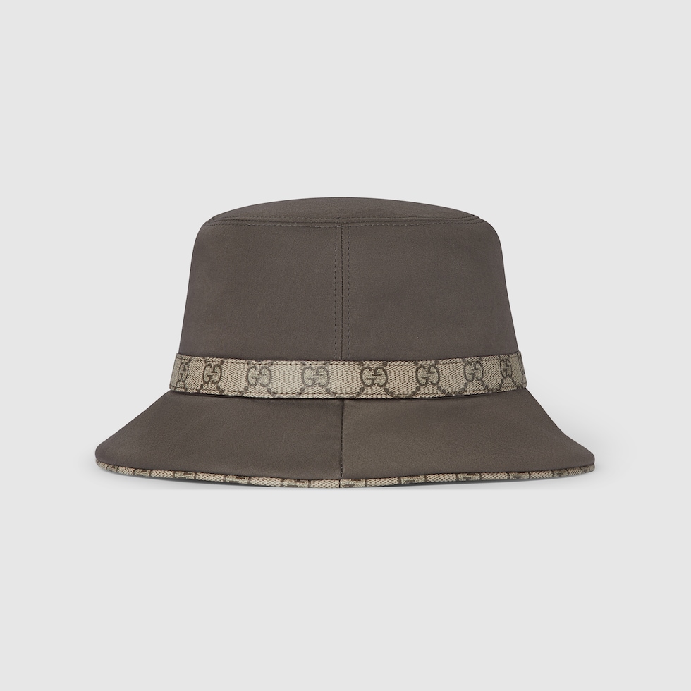 ダブルG付き コットン フェドラハットダークブラウン | GUCCI公式