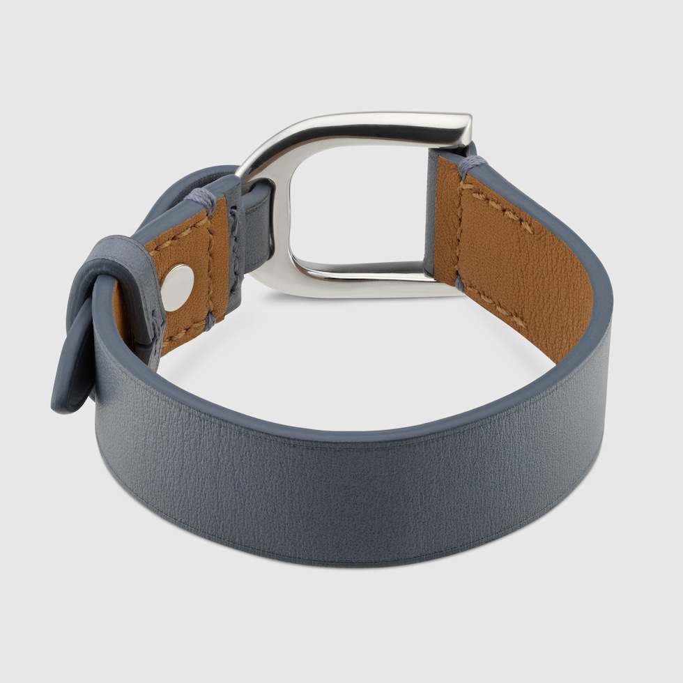 グッチ スタッファ〕ブレスレット ・グレー レザー | GUCCI公式