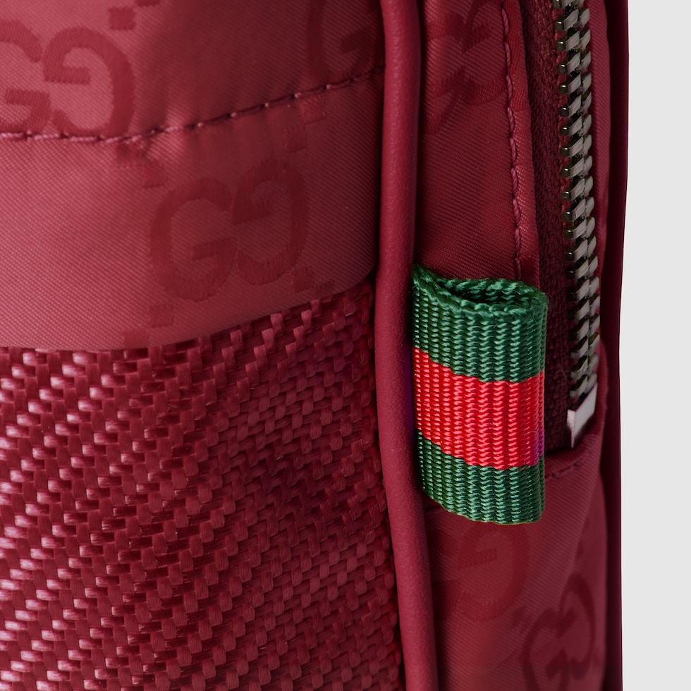 Gucci Nexus mini slingbag in Rosso Ancora red GG nylon