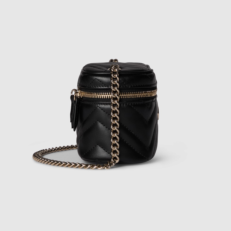 GUCCI ヴァニティバッグ GGマーモント〕ナノ バニティバッグ ・ブラック レザー | GUCCI公式