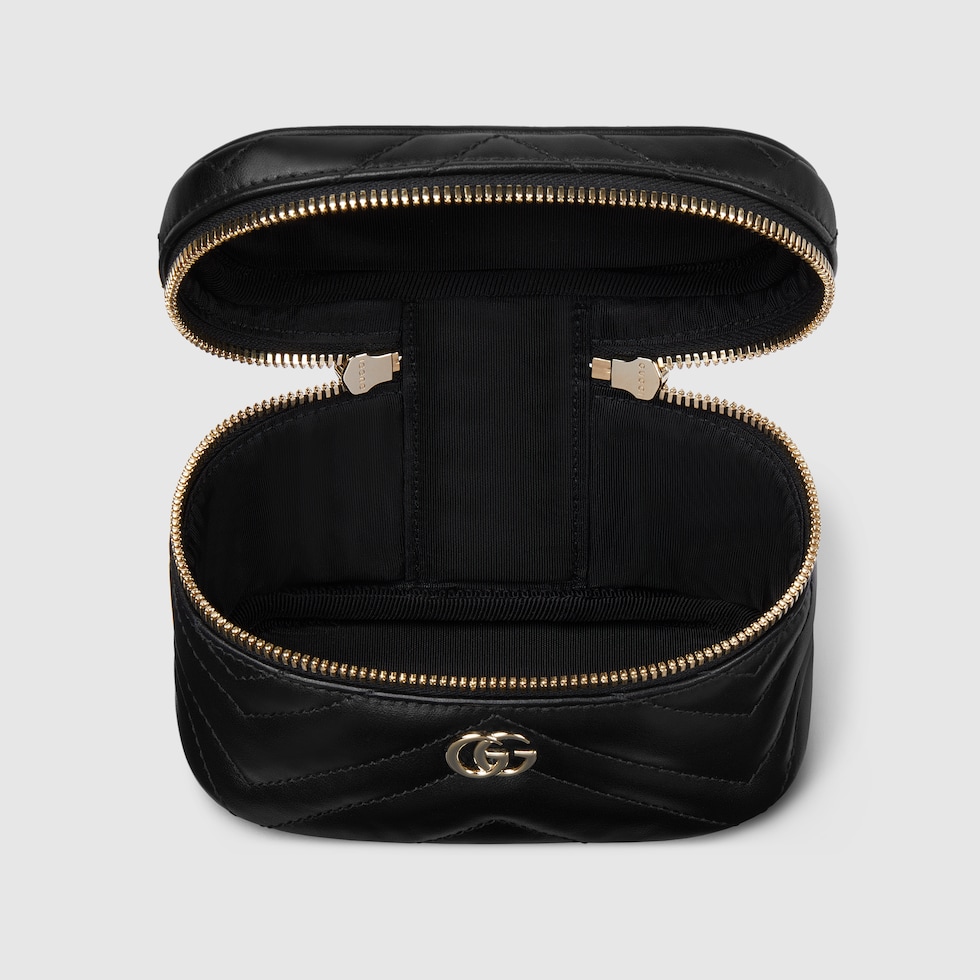 GGマーモント〕ナノ バニティバッグ ・ブラック レザー | GUCCI公式
