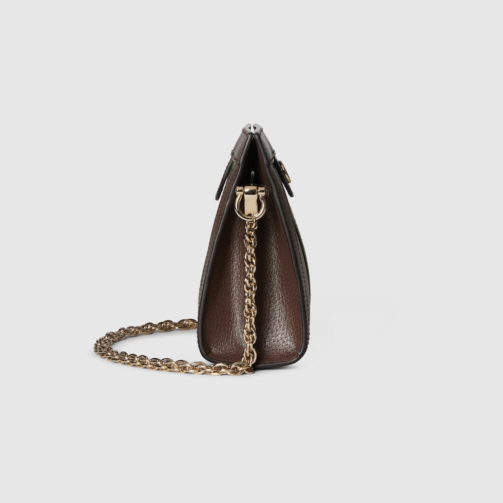 Ophidia medium shoulder bag in beige and brown GG fabric