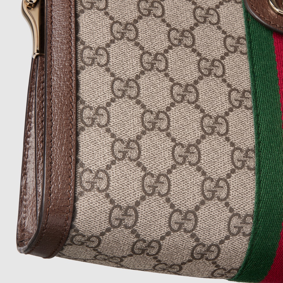 ショルダーバッグ OPHIDIA MEDIUM SHOULDER BAG Ophidia medium shoulder bag in beige and brown GG fabric