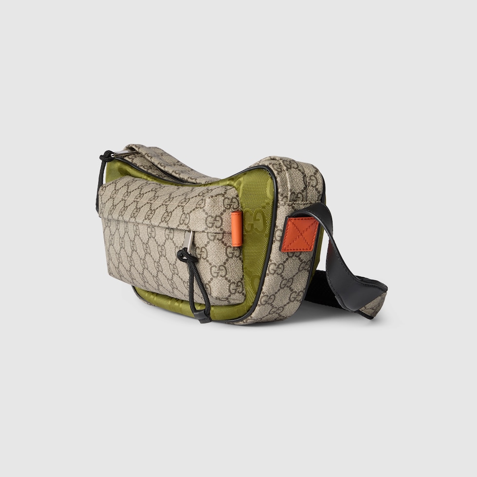 みょんみょんGucci バレンシアガ GGパターン シティー Gucci Match medium GG crossbody bag in dark green GG nylon