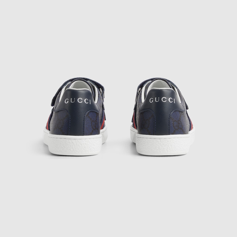 Children's Ace sneaker in blue GG Supreme | GUCCI® US