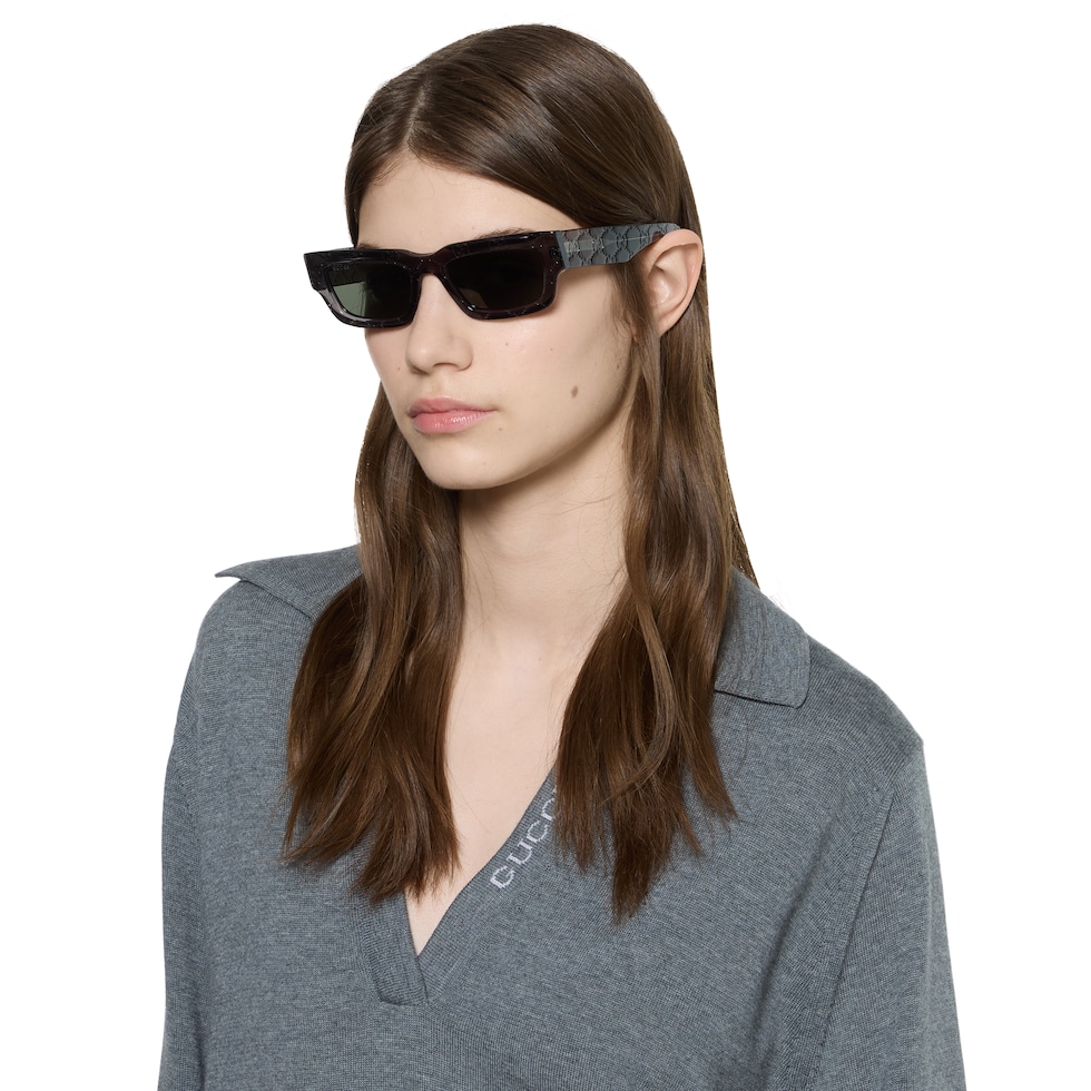 RECTANGULAR FRAME SUNGLASSES G11363 IN METAL