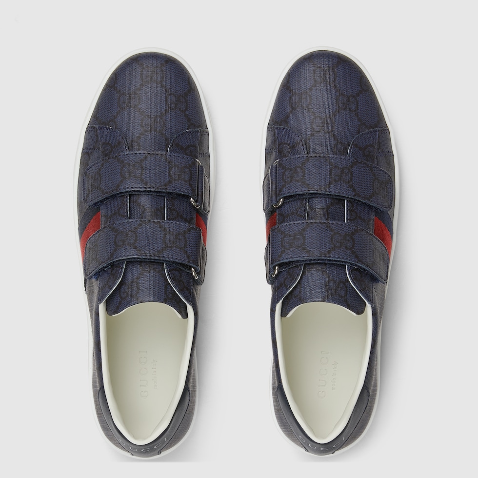 Teen Ace sneaker in blue GG Supreme | GUCCI® CA