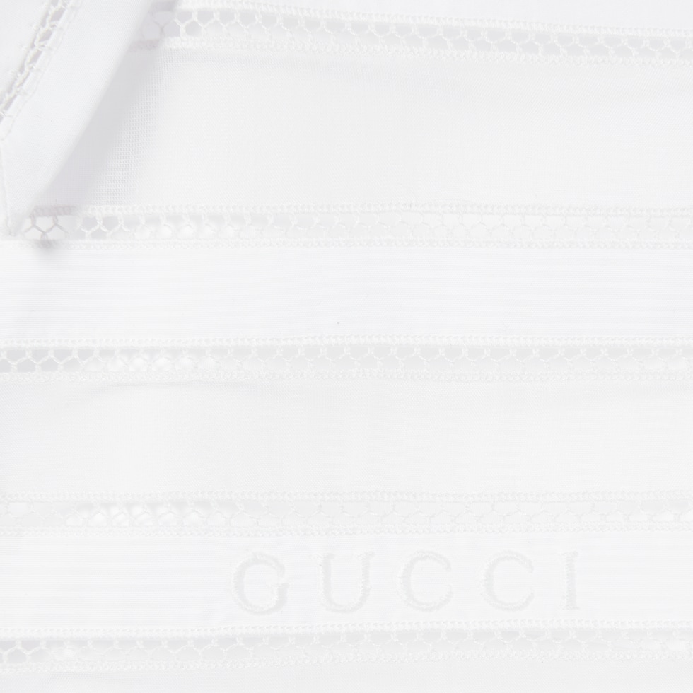 注目の新作♪【GUCCI】エンブロイダリー ポプリンシャツドレス 国内発送☆GUCCI】エンブロイダリー コットンポプリン シャツ