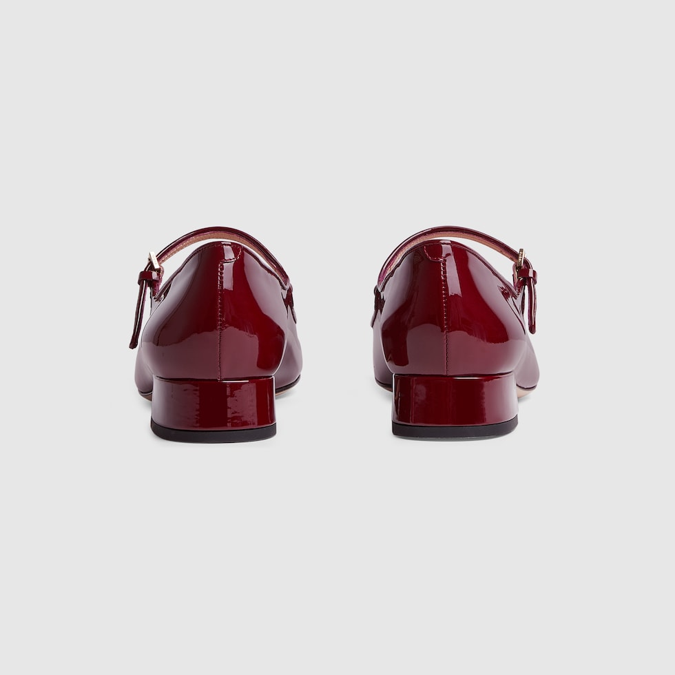 ボウ付き ウィメンズ フラットバレエシューズグッチ ロッソ