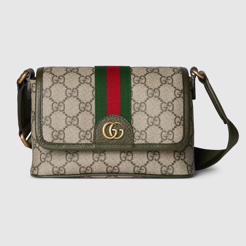 Ophidia mini bag in beige and dark brown fabric | GUCCI® US