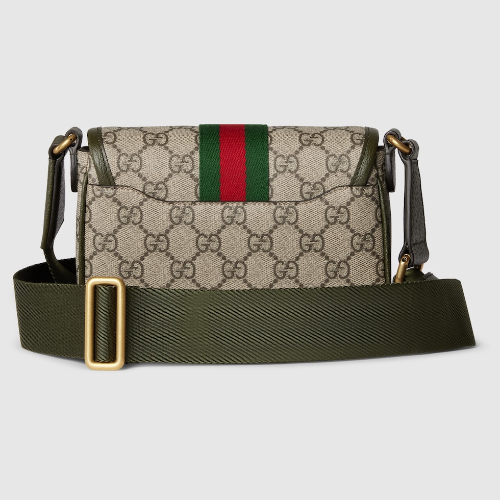 Ophidia mini bag in beige and dark brown fabric | GUCCI® US