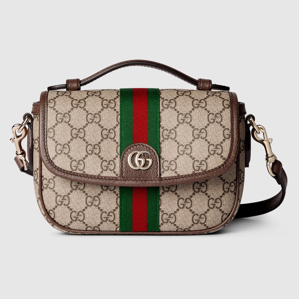 Gucci オフィディア　ミディアム バッグ オフィディア〕スモール トップハンドルバッグ ・ベージュ＆ブラウン