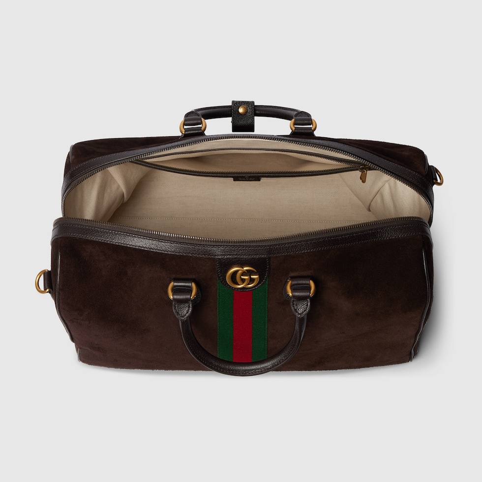 Gucci Savoy〕ミディアム ダッフルバッグダークブラウン