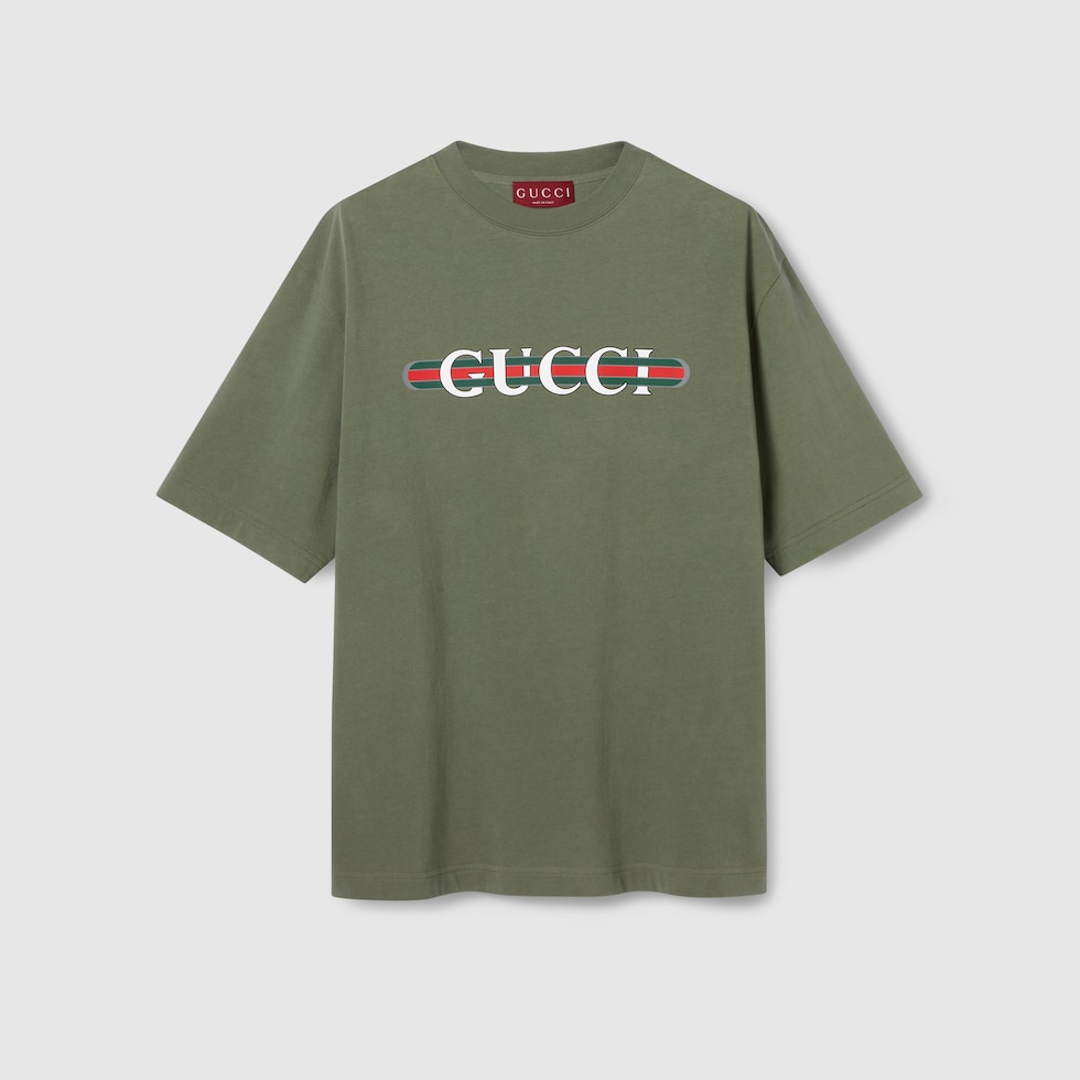 GUCCI コットン ジャージー Tシャツ コットンジャージー プリント Tシャツホワイト | GUCCI公式
