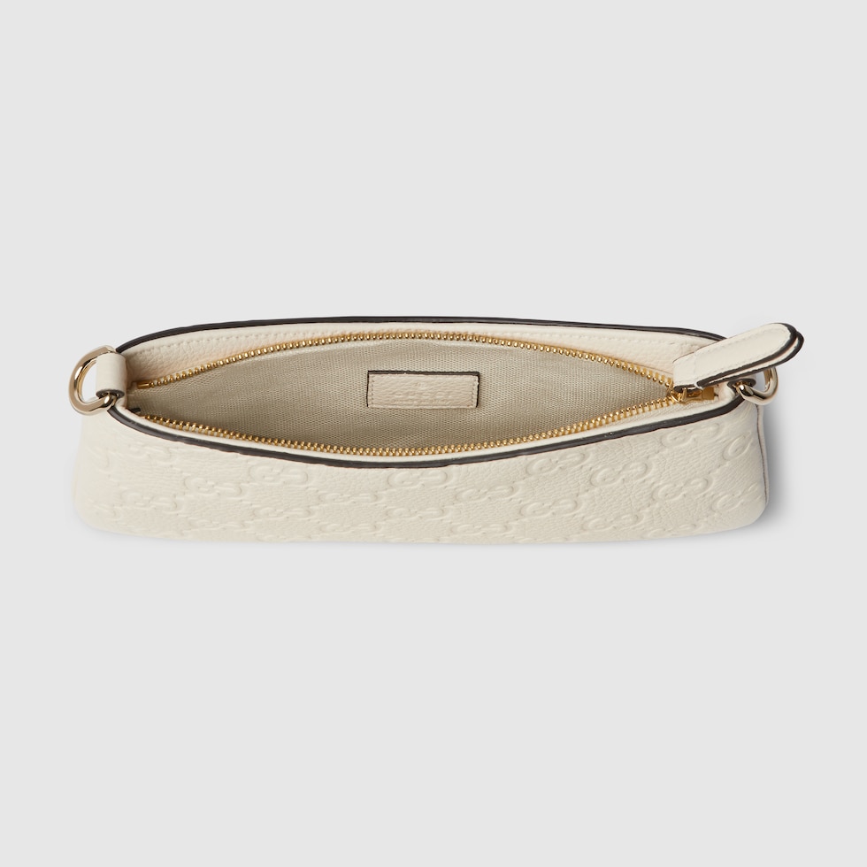 ハンドバッグ Gucci Ivory Leather Small Petite Gg Handbag GG Emblem small shoulder bag in ivory leather | GUCCI® US