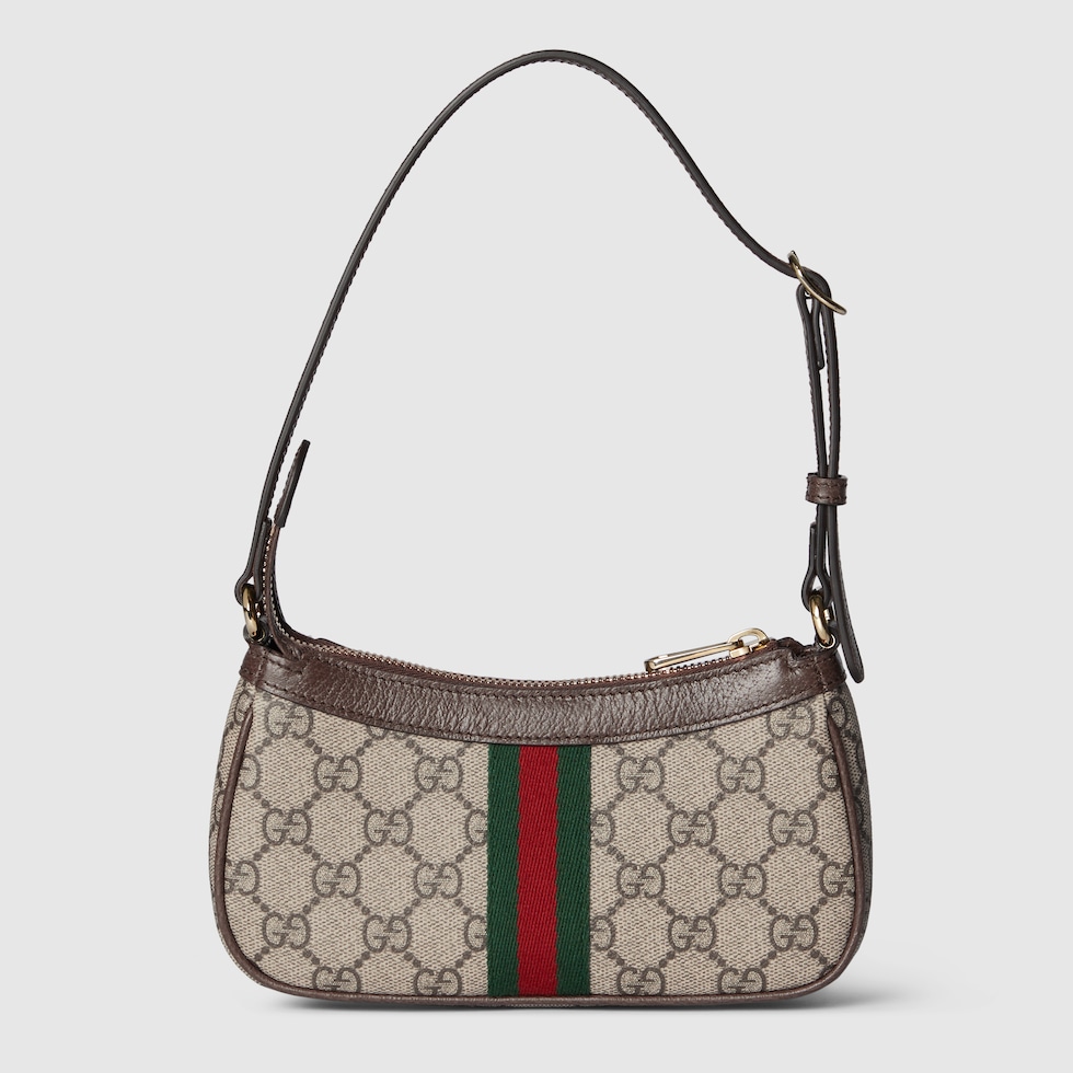 【関税負担】 GUCCI OPHIDIA GG SHOULDER BAG Ophidia small shoulder bag in beige and dark brown GG