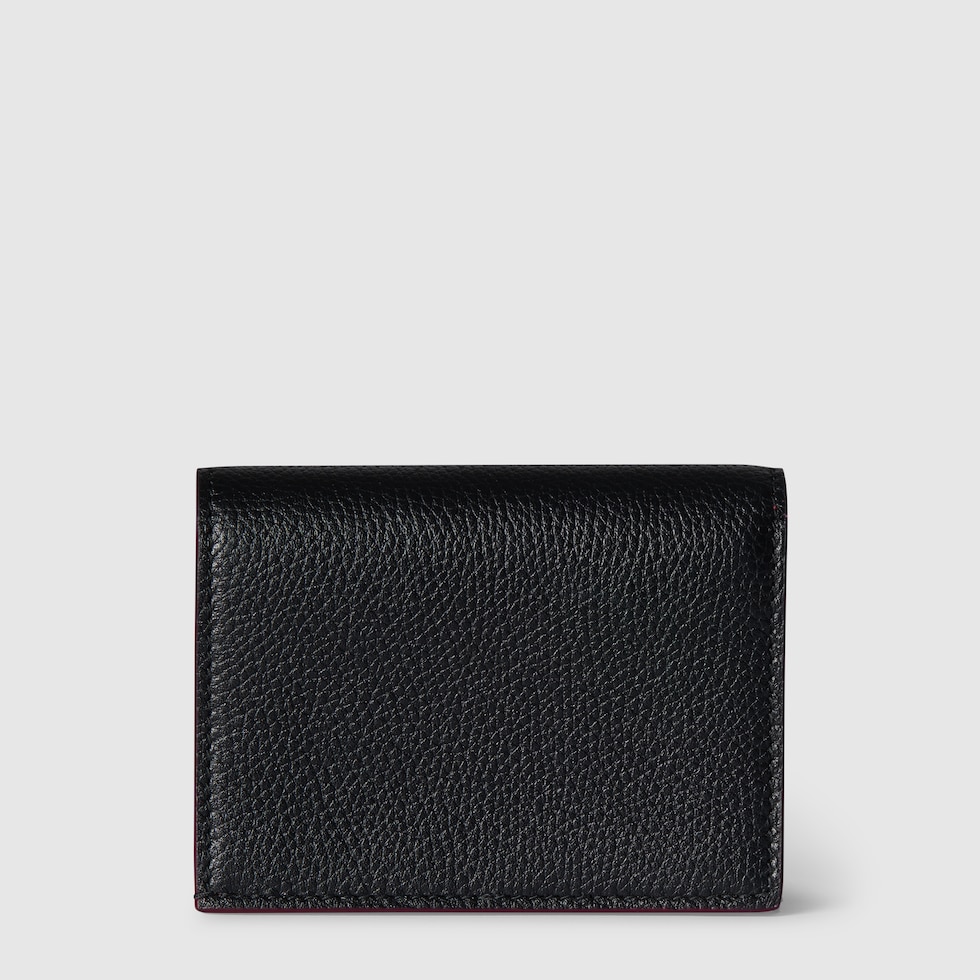 ⭐️新品未使用⭐️GUCCI ダブルGスモールウォレット ブラックレザー二つ折り ダブルG スモールウォレット ・ブラック レザー | GUCCI公式