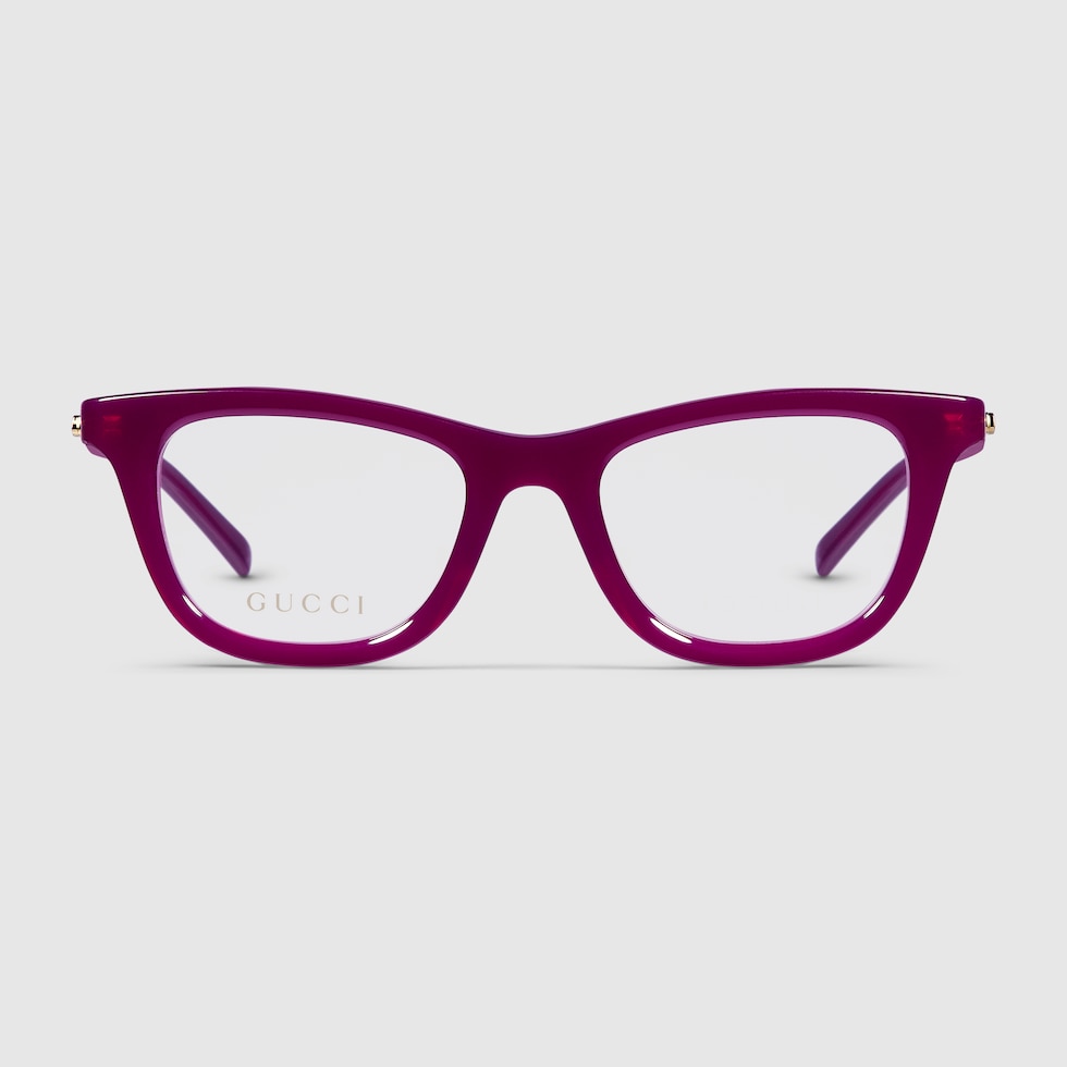 ♡y♡ Cat eye optical frame in violet | GUCCI® US