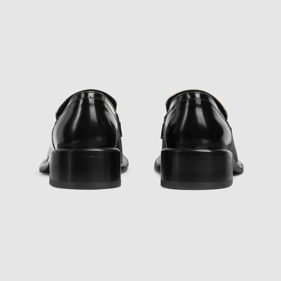 ウィメンズ ホースビット付き ローファー ・ブラック＆ホワイト