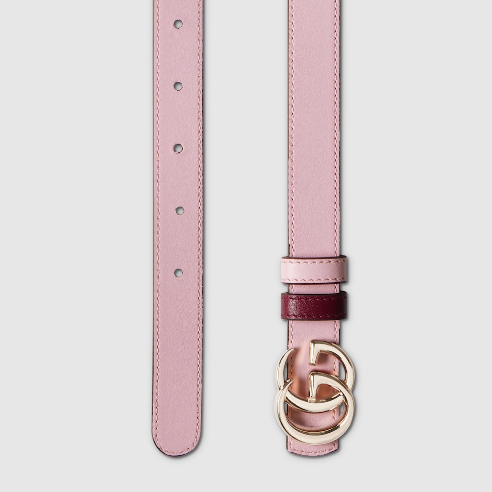美品GUCCI ダブルGロゴ ピンクレザーベルト 美品GUCCI ダブルGロゴ ピンクレザーベルト