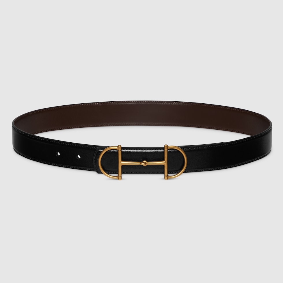 GUCCI ホースベルト Gucci ホースビット レザー ベルト | ブラック