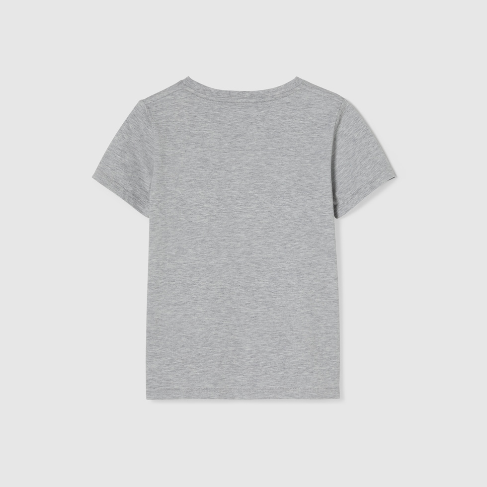 Children's printed cotton T-shirt in light grey | GUCCI® US