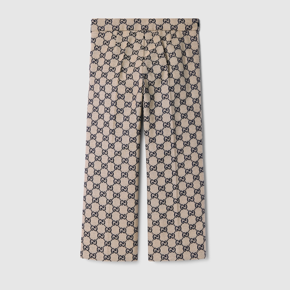 GUCCI　チェックパンツ　７部丈　チルドレンズ　12　XS〜S チルドレンズ〕GGデニム ショートパンツブルー＆アイボリー