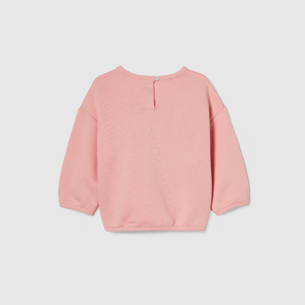 ベビー〕プリント コットン スウェットシャツ ・ライトピンク | GUCCI公式