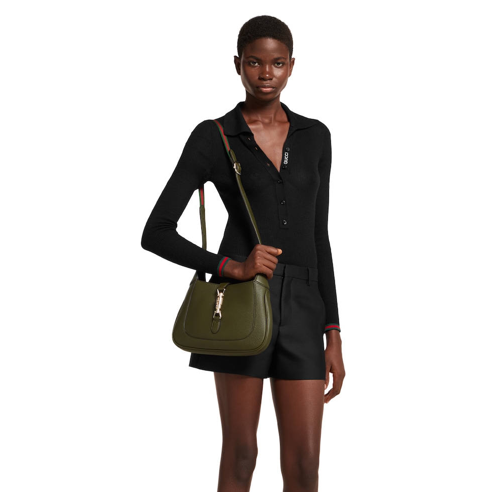Gucci Jackie 1961 medium bag in forest green leather | GUCCI® US