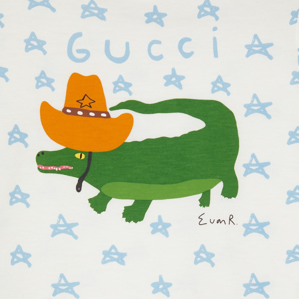 Baby printed one-piece in white | GUCCI® US