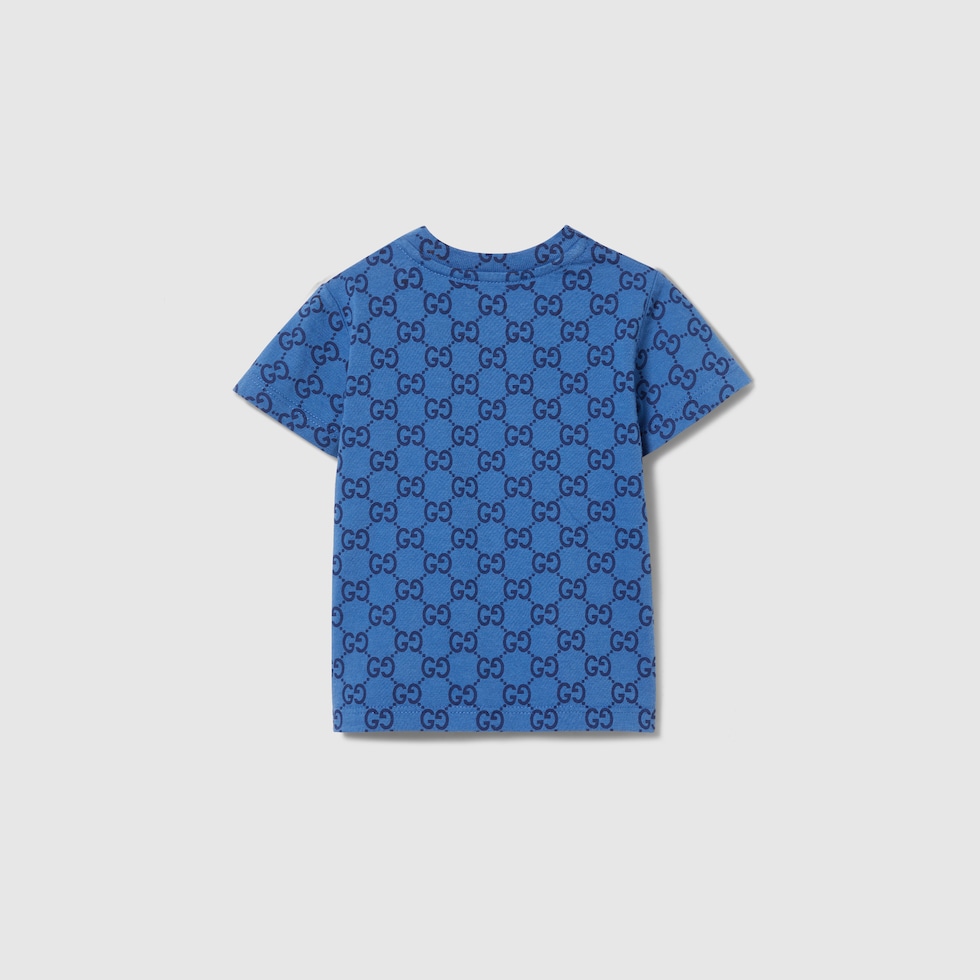 ベビー〕プリント コットン Tシャツブルー | GUCCI公式