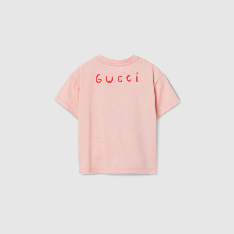 gucciTシャツ Children's printed cotton T-shirt in yellow | GUCCI® US