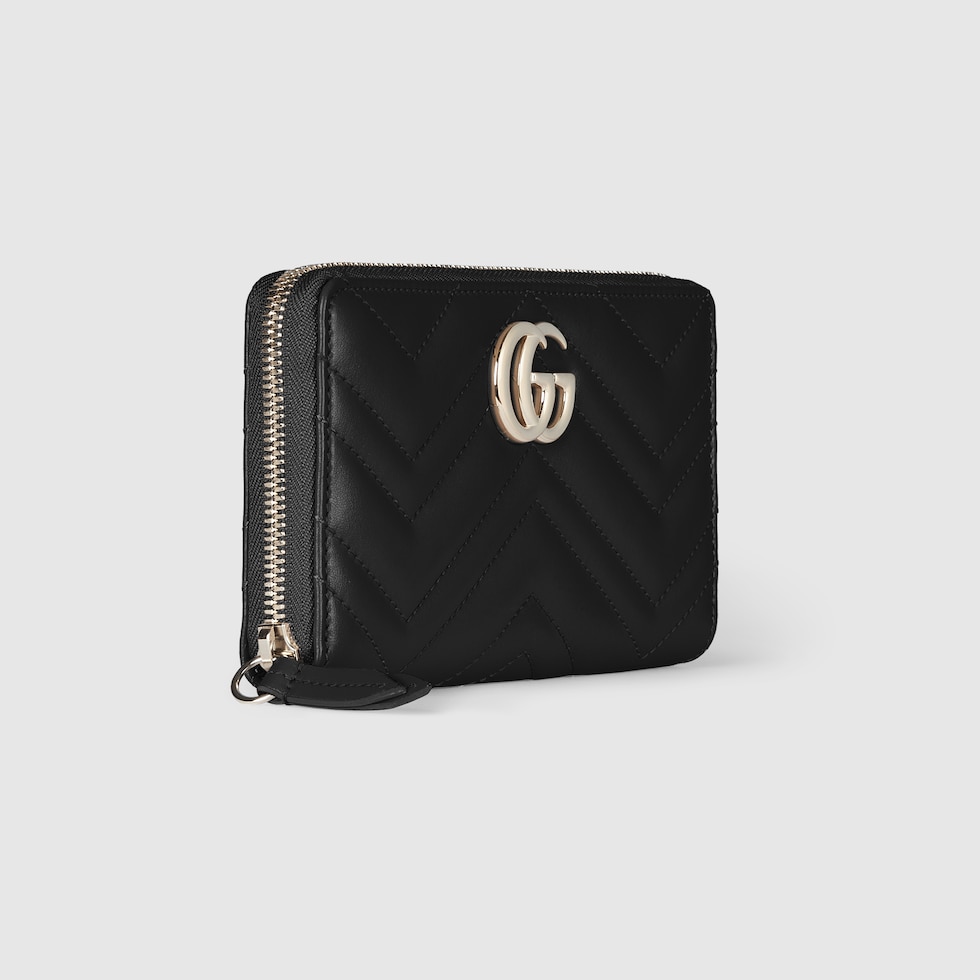 ダブルG ジップアラウンドウォレット ・ブラック レザー | GUCCI公式