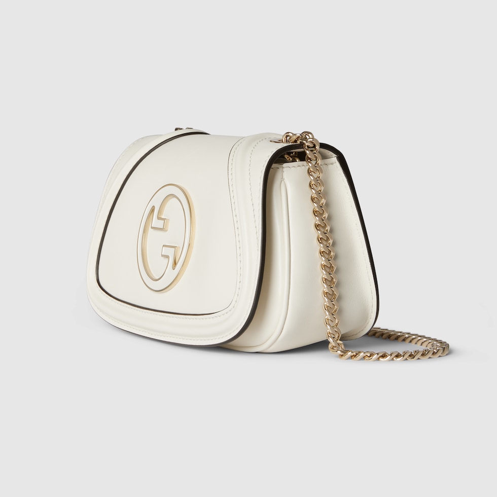 Gucci Blondie small shoulder bag in white leather | GUCCI® BG