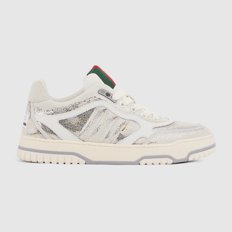 Women's Gucci Re-Web sneaker in gradient white and grey