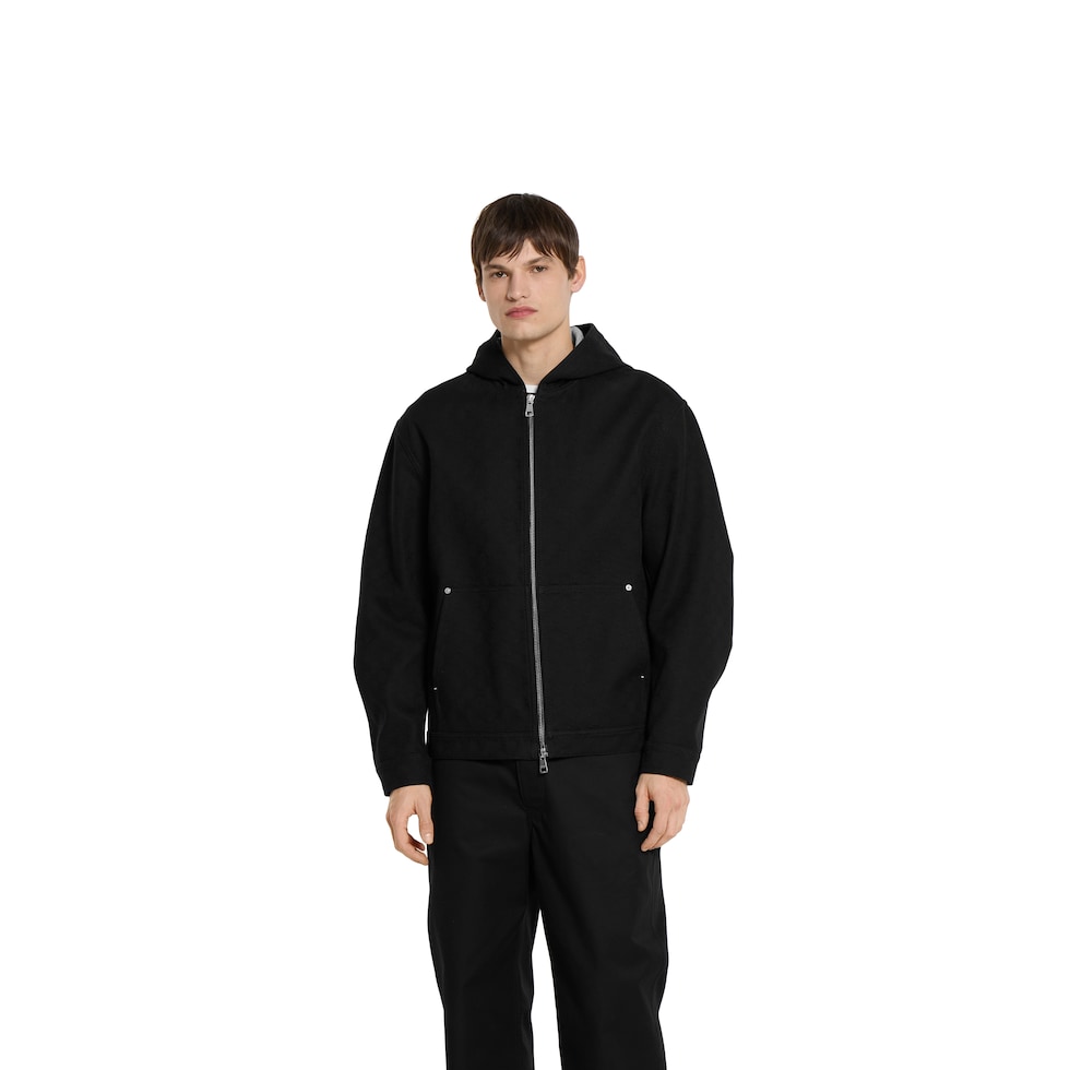 注目の新作♪【GUCCI】GGコットンテリージャケット GG cotton denim jacquard zip jacket in black | GUCCI® SI