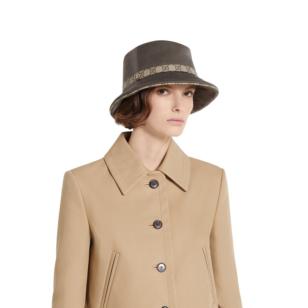 yumi 美品 グッチ フェドラハット GGスプリーム マーモント GUCCI グッチ ハット バケット フェドラ 帽子 GGキャンバス M