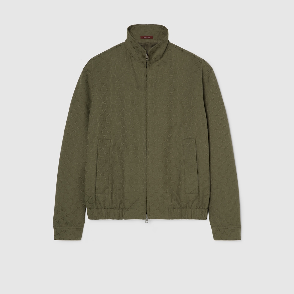 GGキャンバス ボンバージャケットフォレストグリーン | GUCCI公式