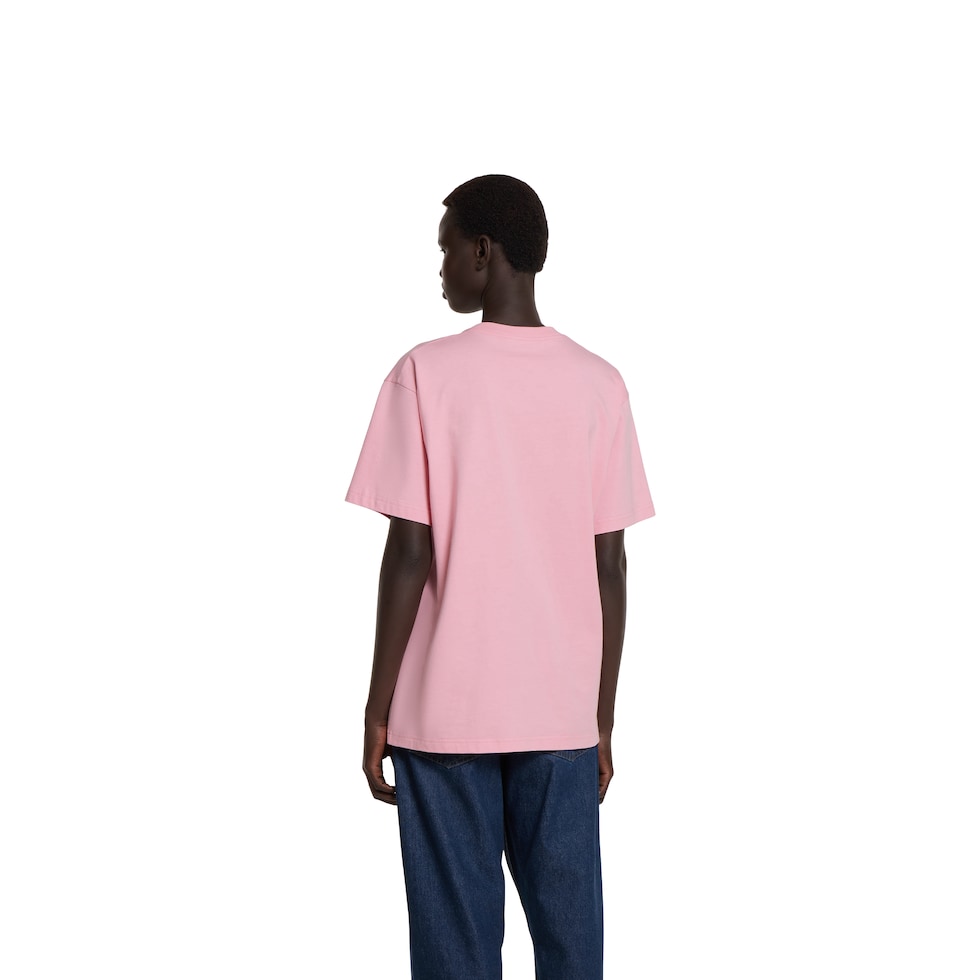 プリント コットンジャージー Tシャツピンク | GUCCI公式