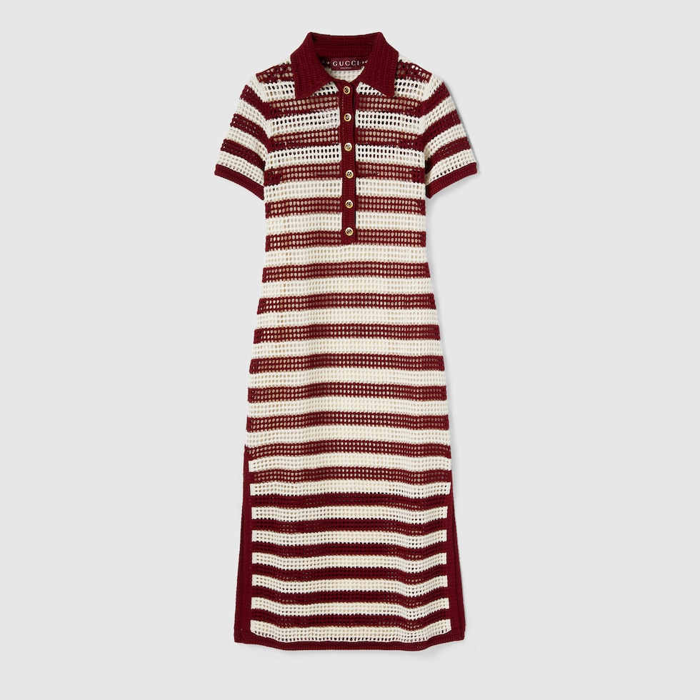 【G FORE】 STRIPED KNIT DRESS(WOMEN) / 追跡付 Factory: Ribbed Knit Dress For Women