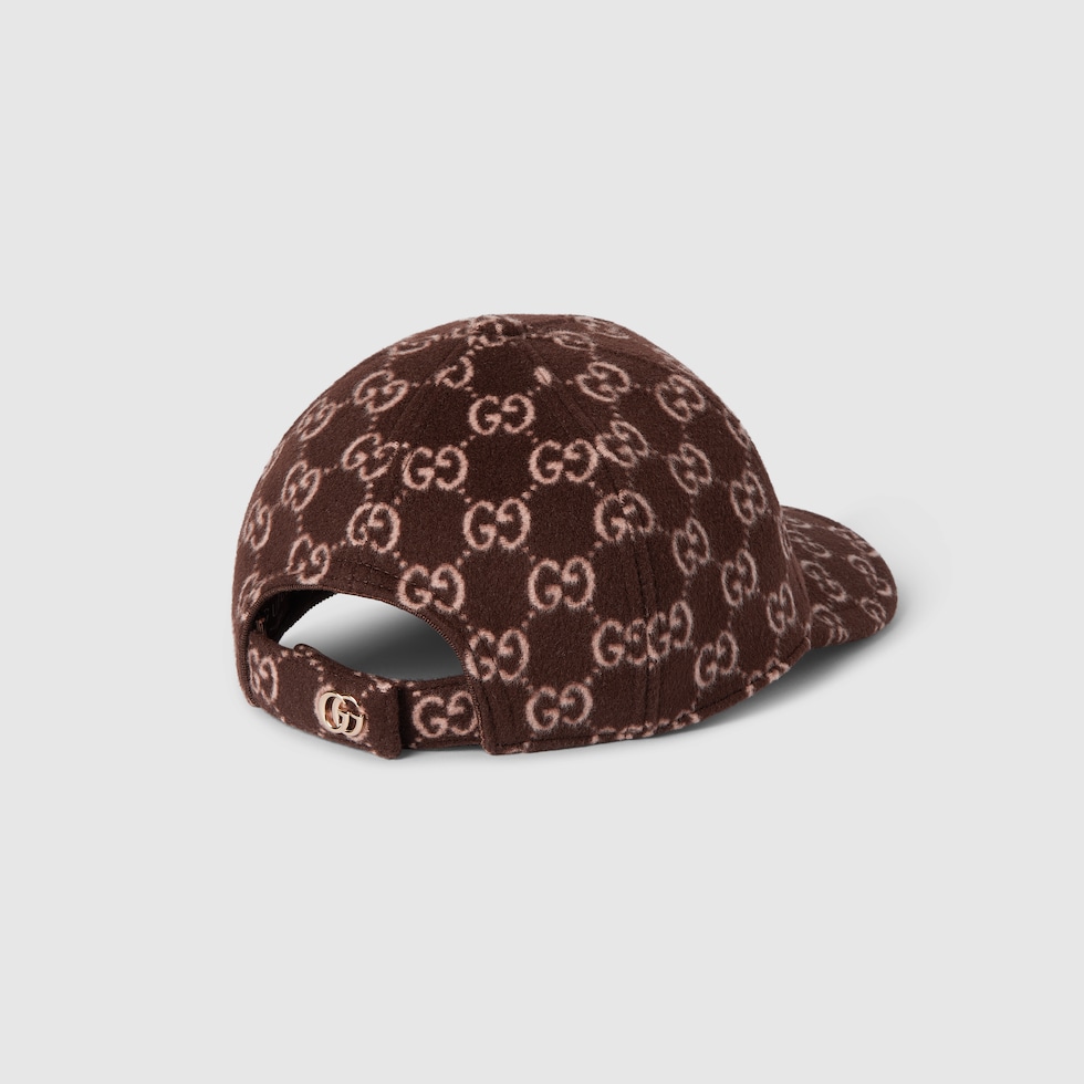 GG wool baseball hat in dark brown | GUCCI® US