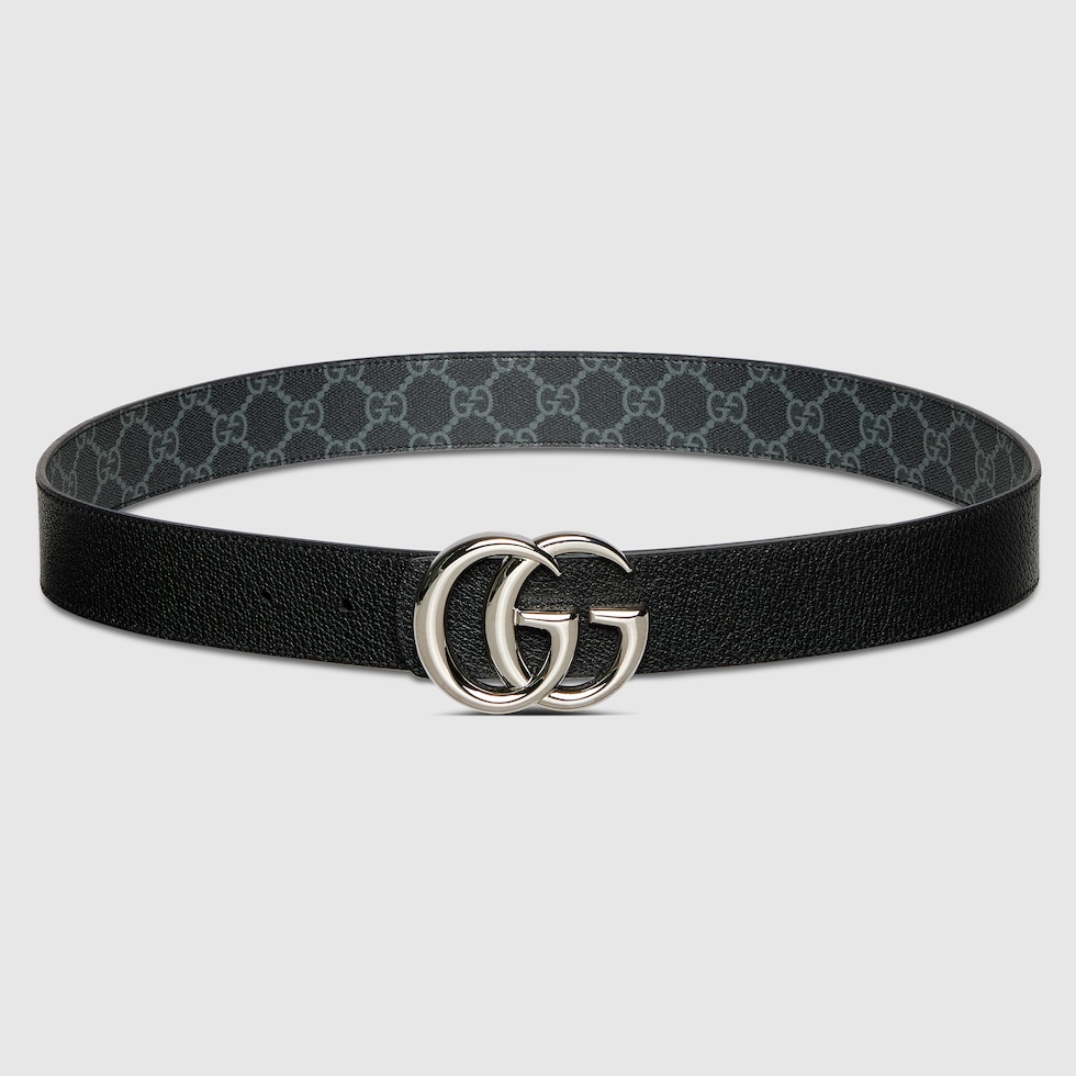 GUCCI ブラックレザーベルト ダブルGロゴ ダブルG リバーシブル ベルトブラック レザー | GUCCI公式