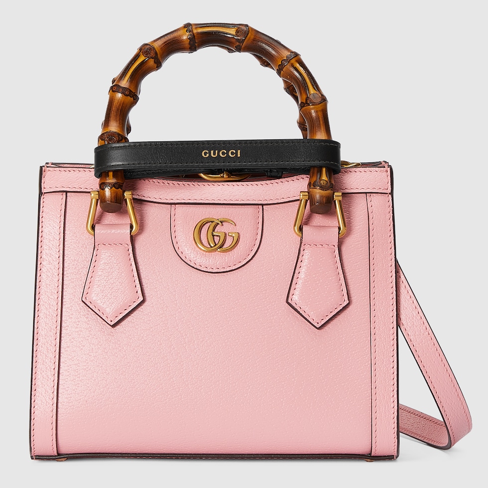 Gucci Diana small tote bag in pink leather | GUCCI® US