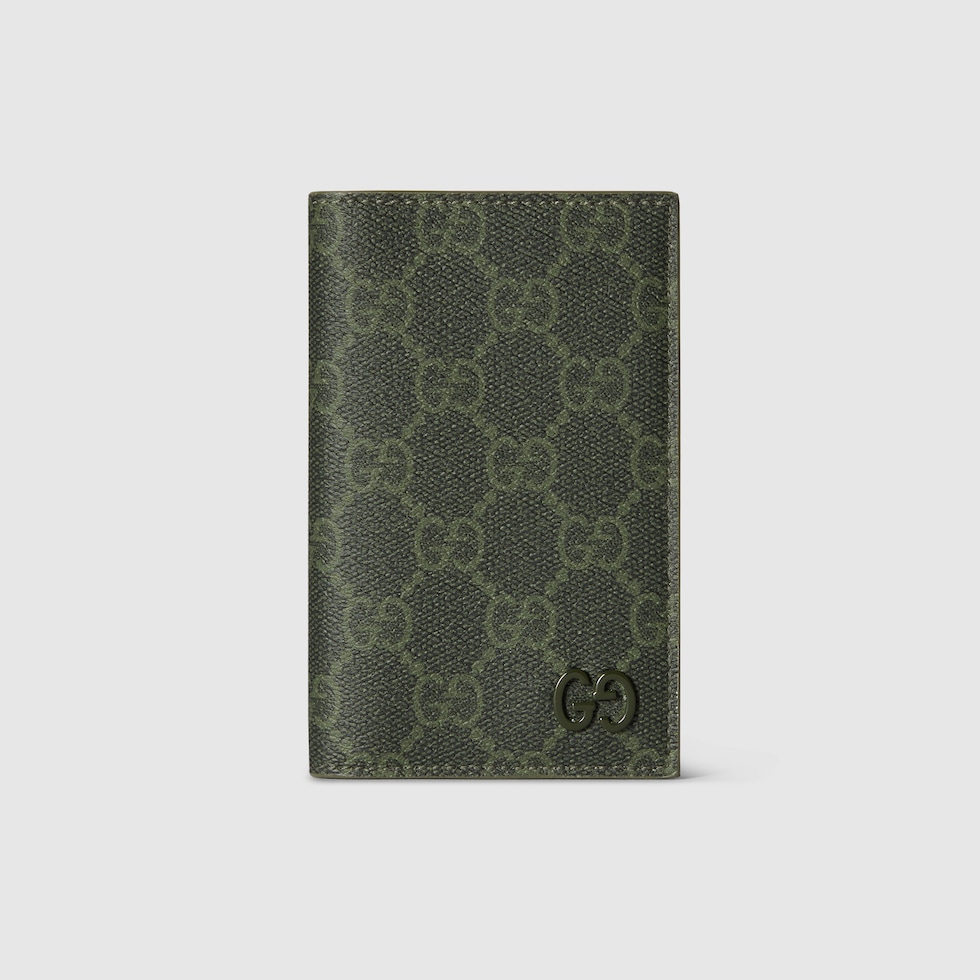 GG Monogram long card case in forest green GG fabric | GUCCI® US