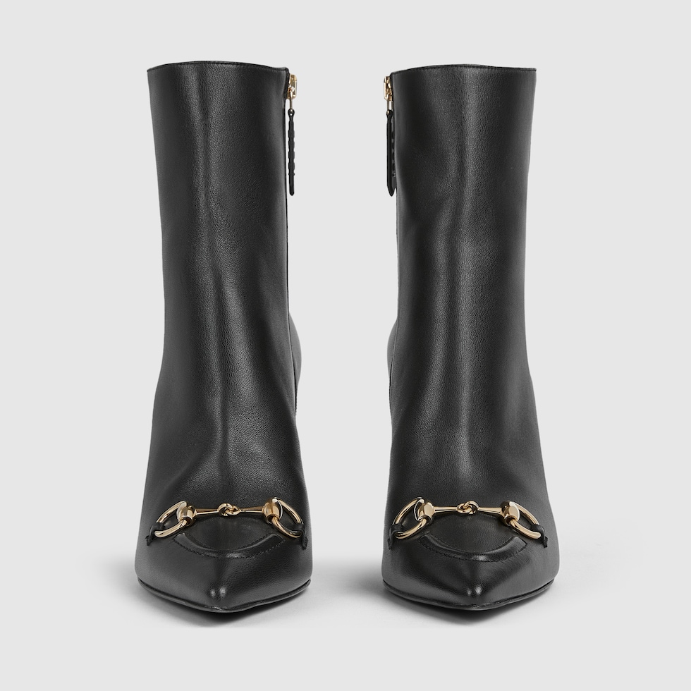GUCCI ホースビット ウィメンズアンクルブーツ グッチ ホースビット〕ウィメンズ アンクルブーツ ・ブラック
