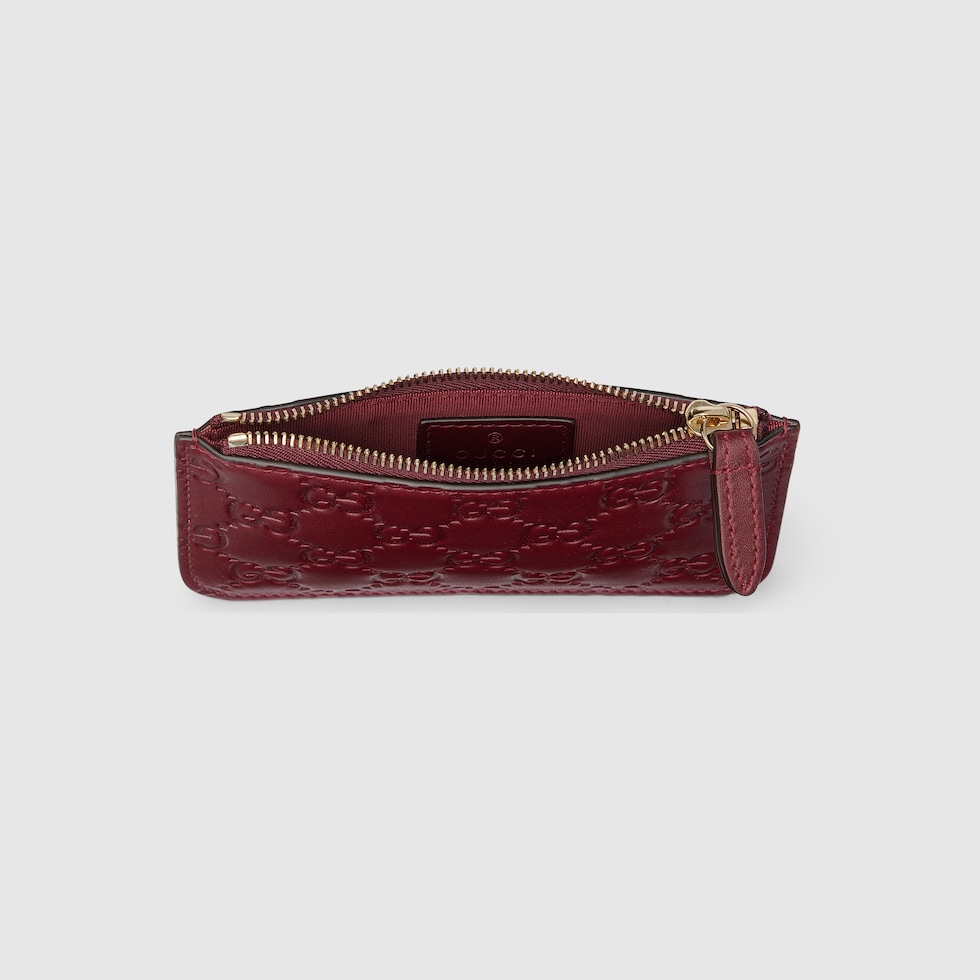 国内発送 GUCCI グッチ GGエンブレム キーポーチ 847205 GGエンブレム〕キーポーチグッチ ロッソ アンコーラ（深い赤）GG