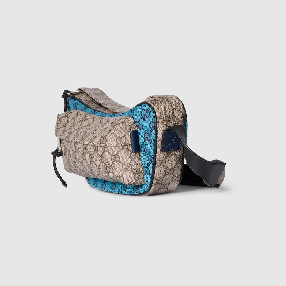 Gucci Match medium GG crossbody bag in light blue GG canvas